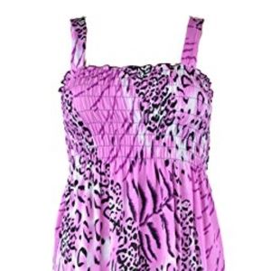 Bright Silky Smooth Smocked Bodice Sun Dress